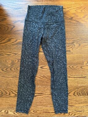 lululemon athletica Black Charcoal Printed Leggings